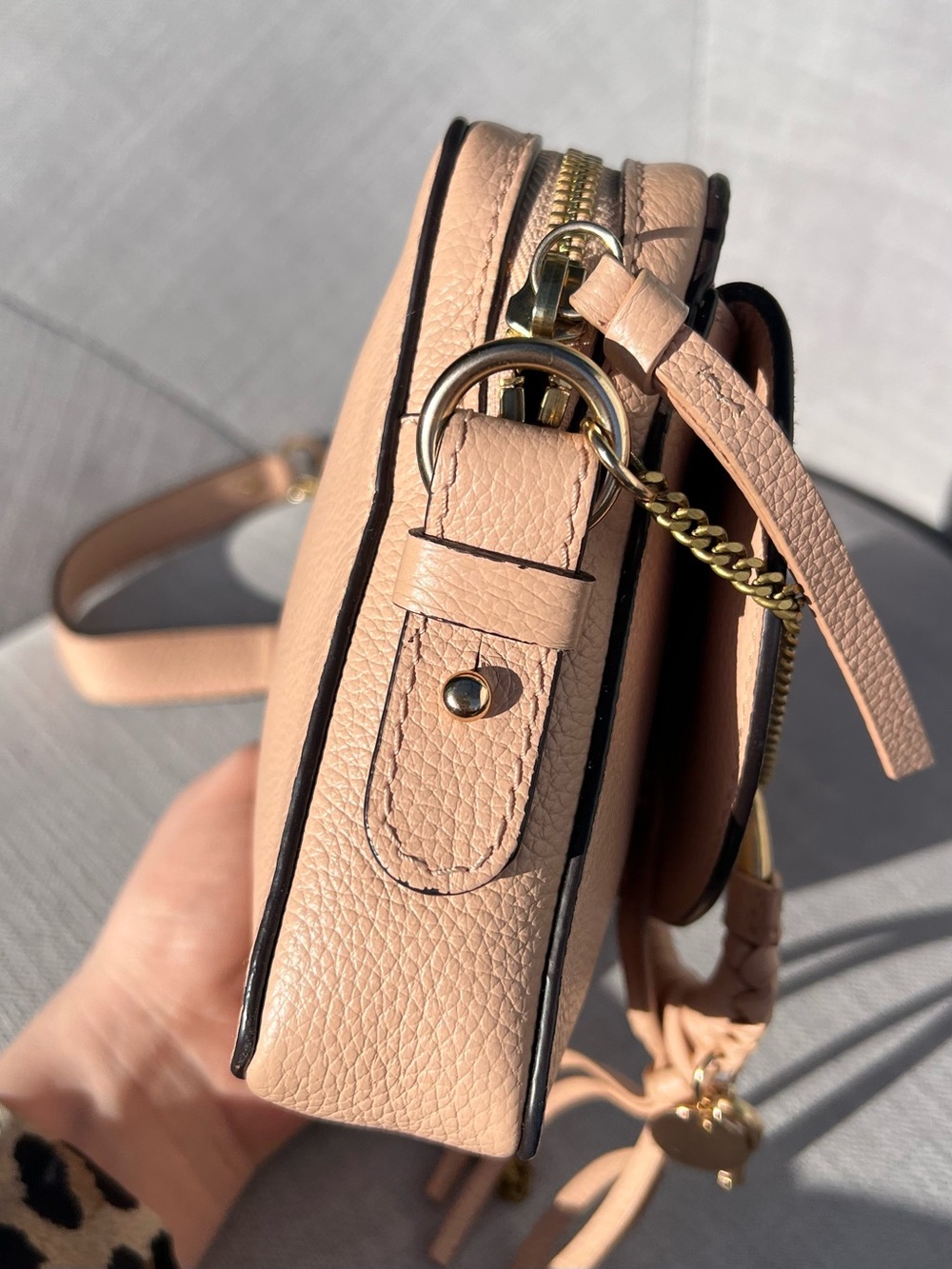 SEE BY CHLOÉ Joan light pink grainy camera bag - Picture 6 of 12